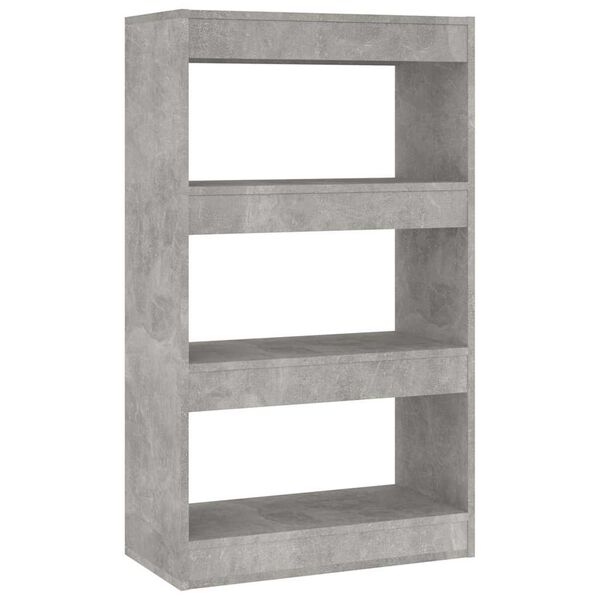 vidaXL Boekenkast/kamerscherm 60x30x103 cm bewerkt hout betongrijs