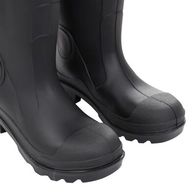 vidaXL Regenlaarzen met verwijderbare sokken maat 38 PVC zwart