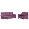 vidaXL Bankstel 2 pcs Paars fluweel