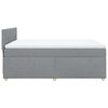 vidaXL Boxspring met matras stof lichtgrijs 140x200 cm