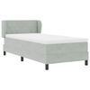 vidaXL Boxspringbed met matras Lichtgrijs 90 x 200 cm Fluweel
