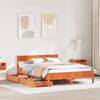 vidaXL Bedframe zonder matras massief grenenhout wasbruin 150x200 cm