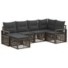 vidaXL Tuinbankenset 6 pcs Grijs poly rattan