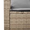 vidaXL 6-delige Loungeset met kussens poly rattan beige