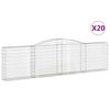 vidaXL Schanskorven 20 st gewelfd 400x30x100/120 cm ijzer