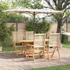 vidaXL Tuin Eetset 5 pcs Beige Massief acaciahout en poly rattan