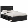 vidaXL Bedframe met hoofdeinde Zwart 120 x 200 cm Massief grenenhout