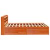 vidaXL Bedframe met hoofdbord massief grenenhout wasbruin 140x190 cm