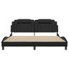 vidaXL Bedframe "Viana" met LED zonder matras zwart 180x200 cm