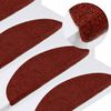 vidaXL Trapmatten Zelfklevend 5 stuks 56x17x3 cm Bordeaux Rood Halfrond