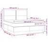 vidaXL Boxspring met matras en LED stof taupe 160x200 cm