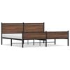 vidaXL Bedframe zonder matras metaal bruin eikenkleurig 200x200 cm