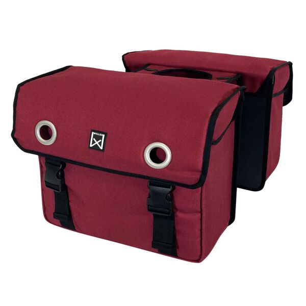 Willex Fietstassen 30 L canvas rood