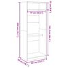 vidaXL Kledingkast 80x50x200 cm bewerkt hout wit