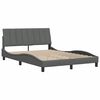 vidaXL Bedframe zonder matras "Hanko" stof donkergrijs 140x190 cm