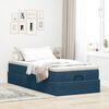 vidaXL Ottoman bed met matras 100x200 cm fluweel donkerblauw