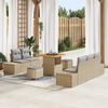 vidaXL Tuinbankenset met kussen 8 pcs Beige poly rattan