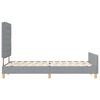 vidaXL Bedframe met hoofdeinde Lichtgrijs 120 x 190 cm Stof