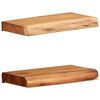 vidaXL Wandschappen 2 st 30x20x3,5 cm massief acaciahout