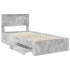 vidaXL Bedframe met hoofdeinde Beton Grijs 100 x 200 cm Bewerkt hout