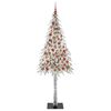 vidaXL Kerstboom met 300 LED met standaard Wit 210 cm PE en staal