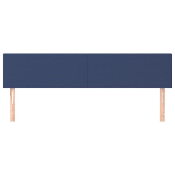 vidaXL Hoofdborden 180x5x78/88 cm stof blauw