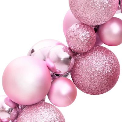 vidaXL Kerstslinger ballen 175 cm polystyreen roze