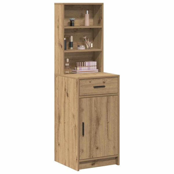 vidaXL Hoge kast met lade Artisan Eiken 41 x 40 x 135 cm Bewerkt hout