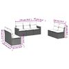 vidaXL 7-delige Loungeset met kussens poly rattan gemengd beige