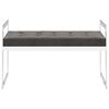 vidaXL Bankje 97 cm fluweel en roestvrij staal grijs