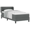 vidaXL Boxspringbed met hoofdeinde Donkergrijs 90 x 200 cm Stof