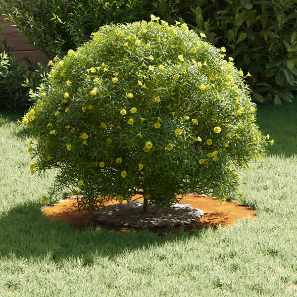 vidaXL geschikt voor platte boomring Bruin Ø30 / 60 cm Cortenstaal