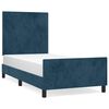 vidaXL Bedframe zonder matras 90x190 cm fluweel donkerblauw