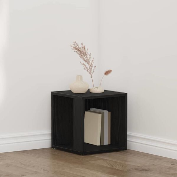 vidaXL Hoekplanken Zwart Eiken 33 x 33 x 34,5 cm Bewerkt hout