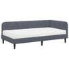 vidaXL Hoekbedframe Donkergrijs 100 x 200 cm Fluweel