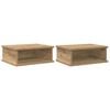 vidaXL Nachtkastje 2 st Artisan Eiken 40 x 31 x 15 cm Bewerkt hout