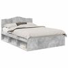 vidaXL Bedframe met hoofdeinde Beton 140 x 200 cm Massief grenenhout