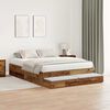 vidaXL Opbergbedframe met lade met opslag Oud Hout 140 cm Bewerkt hout