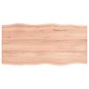 vidaXL Tafelblad natuurlijke rand 100x50x2 cm eikenhout lichtbruin