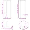 vidaXL Bartafelpoten 2 st T-vormig 50x35x(90-91) cm staal wit
