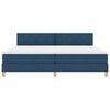 vidaXL LED Box Spring Bed met hoofdeinde Blauw 200 x 200 cm Stof
