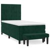 vidaXL Boxspring met matras fluweel donkergroen 100x200 cm