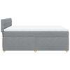vidaXL Boxspring met matras stof lichtgrijs 140x190 cm