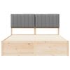 vidaXL Bedframe met Gevoerd Hoofdgedeelte Lichtgrijs 160 x 200 cm