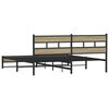 vidaXL Bedframe zonder matras metaal sonoma eikenkleurig 183x213 cm