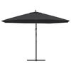 vidaXL Zweefparasol met aluminium paal 350 cm zwart