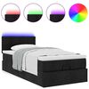vidaXL Ottoman bed met matras en LED's 90x190cm stof zwart