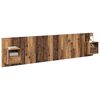 vidaXL Hoofdbord Met Kast met lade 3 pcs Oud Hout Bewerkt hout