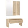vidaXL Garderobe set bewerkt hout sonoma eiken