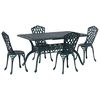 vidaXL Tuin eettafelset 5 st Groen Aluminium